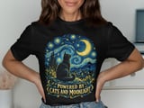 Powered By Cats And Moonlight Tee or Sweatshirt thumbnail 1