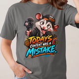 Content Was A Mistake Parker the Possum Tee thumbnail 5