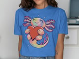 Cute Axolotl Heart Graphic T-Shirt thumbnail 10