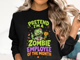 Pretend I'm A Zombie Employee Tee thumbnail 14