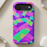 Neon Abstract Brushstrokes MagSafe® Phone Case thumbnail 4