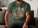 Dog Lover T-Shirt Funny Dog Mom Gift, Every Dog Deserves A Sofa Vintage Pet Owner Tee, Humorous Animal Rescue Shirt thumbnail 6