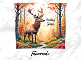 Hunting Season Deer 20oz Tumbler Wrap, Autumn Forest Tumbler, Fall Leaves Animal Tumbler, Deer Lover Gift, Autumn Cup Wrap, Hunting Gift thumbnail 5