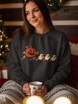 Retro Pumpkin Chasing Ghosts Tee thumbnail 11