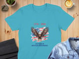 250 Years American Independence T-Shirt, 1776-2026 Commemorative Eagle Flag Shirt, Patriotic July 4th USA Tee thumbnail 3