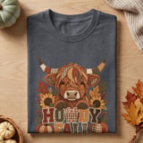 Howdy Fall Highland Cow Tee thumbnail 2