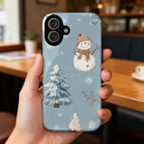 Winter iPhone Case: Snowman Pattern, Holiday Design, Protective, Christmas Theme thumbnail 2