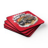 Waggy Gone Wild Grand Wagoneer Corkwood Coaster Set, Cool Car Art, Fun Coasters, Man Cave Decor, Gift for Car Enthusiasts thumbnail 2