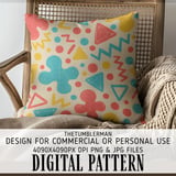 Digital Pattern, Geometric Digital Pattern, Digital Bundle Pattern, Doodle Pattern, Digital Shapes Pattern, Abstract Pattern, Fun Pattern thumbnail 5
