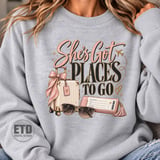 Shes Got Places To Go PNG Girls Trip Vacation Sublimation Design, Glam Jetsetter Travel Luggage Clipart, Pink Gold Boho Travel PNG thumbnail 20