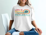 Pickleball Comfort Colors Shirt, Life Is Good Pickleball Makes It Better, Vintage Graphic Tee Shirt thumbnail 2