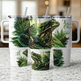 Frog Tumbler Wrap Design, 40oz Tumbler Wrap PNG, Nature Frog Sublimation Design, Digital Download for Tumbler thumbnail 9