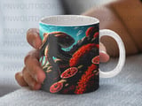 Octopus Mug Sublimation Wrap, Deep Sea Fantasy Marine Life 11oz 15oz Mug Digital Design for Ocean Lovers Gift thumbnail 5