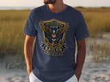 United States Navy Sailor Forged By The Sea T-Shirt, Patriotic Military Veteran Gift for Him, American Pride USN Shirt thumbnail 2