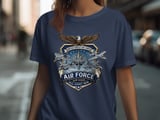 United States Air Force Shirt, Fighter Jet Emblem USAF Tee, Military Veteran Gift, Patriotic Aviation Enthusiast T-Shirt for Him Her thumbnail 5