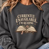 Currently Unavailable I'm Reading PNG, Vintage Bookish Sublimation Design, Floral Book Lover Shirt Graphic, Cozy Reader Clipart Download thumbnail 8