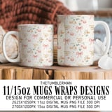 Digital Pattern Bundle, Tea Cup, Macarons, Bows, Floral Digital Paper, Seamless Pattern, Fabric Design, Scrapbooking Paper, Digital Download thumbnail 4