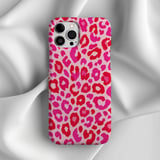 Pink Leopard Tough Phone Case, Hot Pink Cheetah Print Aesthetic Cover, Trendy Y2K Preppy Animal Pattern Gift for Her, Bold Cute Phone Shell thumbnail 5