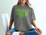 Pickleball Comfort Colors Shirt, Pickle Ball Retro Groovy Style, Vintage Graphic Tee for Players thumbnail 5