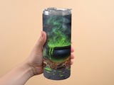Personalized Halloween Tumbler, Witch Cauldron, Raven Tumbler, Spooky Tumbler, Custom Name Tumbler, Halloween Gift, Halloween Decoration thumbnail 3