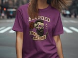 Bearded Inked Awesome T-Shirt, Tattoo Day Tee, Skull Rose, Beard Lover, Funny Graphic Shirt, Men's Women's Unisex thumbnail 3