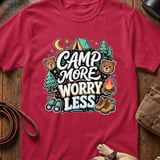 Camp More Worry Less T-Shirt thumbnail 4