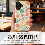 Digital Geometric Pattern, Digital Bundle, Circle Triangle Print, Trendy Art, Abstract Shapes, Digital Paper, Seamless Pattern, Retro Design thumbnail 6
