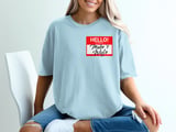 Hello My Name Is Mike's Wife T-Shirt, Funny Wife Life Shirt, Sarcastic Tee, Gift for Her, Newlywed Anniversary Top thumbnail 4