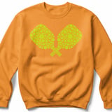 Pickleball Gildan Crewneck Sweatshirt, Crossed Paddles Ball Pattern Graphic, Court Warm Up Apparel thumbnail 9