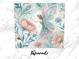 Floral Fairy 20oz Tumbler Wrap Digital Download, Magical Flowers Tumbler Design, Seamless Sublimation Tumbler Wrap, Fairy Tumbler Design thumbnail 5