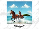 Horses on Beach Tumbler Wrap, 20oz. Tumbler Design, Ocean Scene Tumbler, Running Horses Tumbler, Beach Theme Tumbler, Horse Lover Gift thumbnail 4
