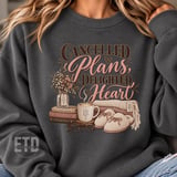 Cancelled Plans Delighted Heart PNG, Cozy Introvert Book Lover Clipart, Hygge Fall Coffee & Books Sublimation Design, Slow Living Gift thumbnail 8