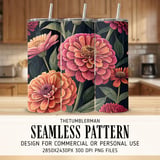 Colorful Floral Tumbler, Digital Download, Watercolor Flower Background, Scrapbook Paper, Floral Junk Journal Pages, Printable tumbler png thumbnail 2