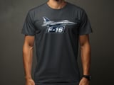 F16 Fighter Jet T-Shirt, Military Aviation Graphic Tee, Air Force Pilot Shirt, Jet Aircraft Graphic Tee, Aviation Geek Gift for Him thumbnail 8