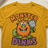 Pickleball Sport-Tek Performance Tee, Monster Dinks, Court Apparel Athletic Short Sleeve Graphic Shirt thumbnail 3