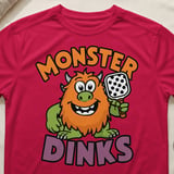 Pickleball Sport-Tek Performance Tee, Monster Dinks, Court Apparel Athletic Short Sleeve Graphic Shirt thumbnail 6