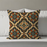 Moroccan Pattern Pillow Case | Boho Geometric Cushion Cover | Ornate Global Decor Throw Pillow | Rich Jewel Tone Accent for Home thumbnail 8