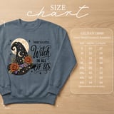 There's A Little Witch In All of Us Shirt, Celestial Witch Hat Floral Graphic Tee, Moon & Stars Halloween Sweatshirt Gift thumbnail 14