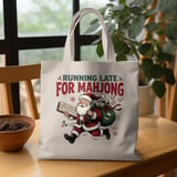 Running Late For Mahjong Christmas Print, Retro Santa Claus Holiday Art, Funny Mahjong Player Gift, Game Night Graphic Holiday Decor thumbnail 19