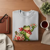 We Mahjong At Dawn Frog Print, Cute Mahjong Lover Gift, Retro Frog Illustration, Mahjong Player Wall Art, Game Night Decor Graphic thumbnail 11
