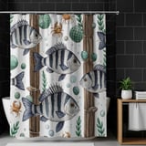 Digital Fish Pattern, Fish and Crab Design, Digital Bundle, Seafood Pattern, Beach Pattern, Ocean Animal Art, Sea Life, Digital Download thumbnail 12