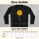 Pickleball Sport-Tek Long Sleeve Tee, pickleball Sunflower Graphic, Athletic Court Sun Shield Shirt thumbnail 12
