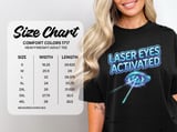 Laser Eyes Activated T-Shirt: Futuristic Cybernetic Eye Vision, Sci-Fi Neon Graphic Design thumbnail 5