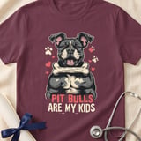 Pit Bulls Are My Kids Tee | Pit Bull Mom Shirt | Pittie Lover Gift | Dog Mom Apparel thumbnail 15