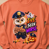 I've Seen Worse Officer Hoot the Owl Sweatshirt thumbnail 4