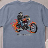 Road Reaper "Full Throttle" Vintage Biker T-Shirt thumbnail 5