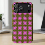 Retro Pink Starburst MagSafe® Phone Case thumbnail 1