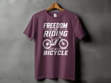 Freedom Is Riding a Bicycle | Electric Mountain Bike T-Shirt thumbnail 7