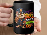 Boo Thats A Violation Police Owl Mug thumbnail 15