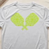 Pickleball Sport-Tek Performance Tee, Crossed Pickleball Paddle Mosaic Graphic, Athletic Court Apparel thumbnail 10